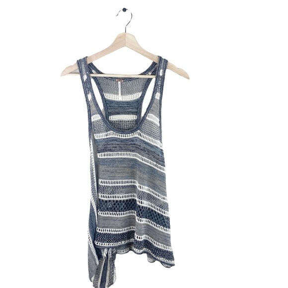 Free People Lovebird Racerback Crochet Tank in Black Combo XS - Picture 3 of 8